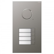 Дверная аудиодомофонная станция Gira Сталь на 4 абонента