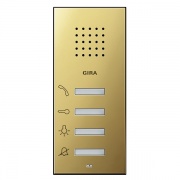 Квартирная аудиостанция накладного монтажа Gira System 55 латунь