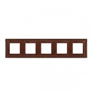 Рамка на 5 поста гор./верт., цвет rustic cooper