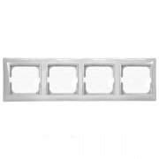 Рамка ABB Basic 55 4 поста цвет белый шале (2514-96)