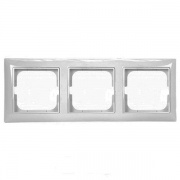 Рамка ABB Basic 55 3 поста цвет белый шале (2513-96)
