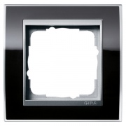 Рамка Gira Event Clear Черный 1 пост цвет вставки Алюминий
