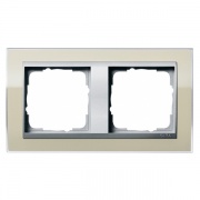 Рамка Gira Event Clear Песочный 2 поста цвет вставки Алюминий