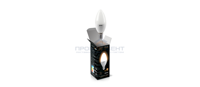 Лампа Gauss LED Candle 4W E27 2700K 1/10/50