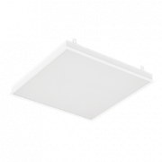 Светодиодный светильник "ВАРТОН" грильято подвесной 588*588*50мм 54 ВТ 4000К с планками для подвеса СРАМКОЙ  с функцией аварийного освещения