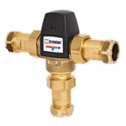 Клапан термостатический смесительный ESBE VTA523 - CPF22мм (компрессионное подключение, с переходником НР 1", Tmax. 95°C, точка переключения 45-65°C)