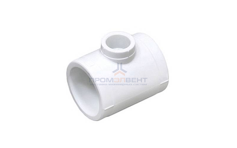 Тройник переходной Fusitek - 75 x 25 x 75 (для полипропиленовых труб под пайку, цвет белый)