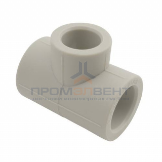 Тройник переходной FV-Plast - 90 × 75 × 90 (для полипропиленовых труб под пайку, цвет серый)