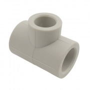 Тройник переходной FV-Plast - 90 × 75 × 90 (для полипропиленовых труб под пайку, цвет серый)