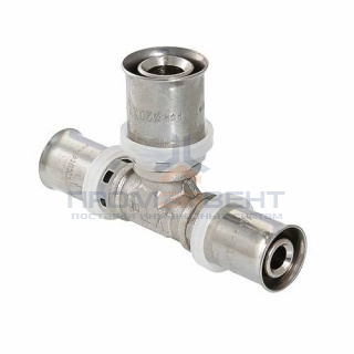 Тройник переходной VALTEC VTm.231 - 26 x 20 x 16 (прессовой, для металлопластиковых труб)