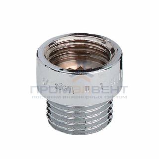 Удлинитель резьбовой Viega 3526 - 1/2" длина 100 мм (ВР/НР, бронза хромированная)