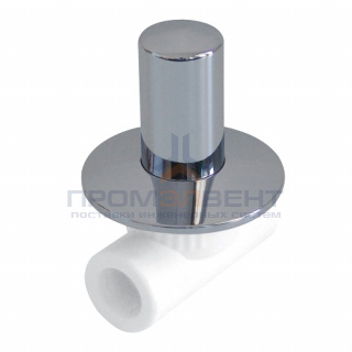 Кран вентильный под штукатурку KALDE - 20 (для полипропиленовых труб, цвет белый)