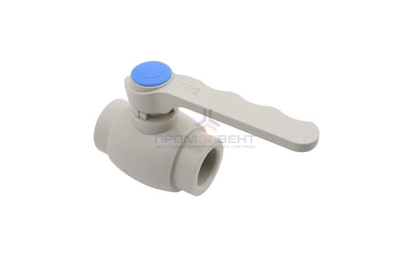 Кран шаровой FV-Plast - 50 (для полипропиленовых труб под пайку, цвет серый, ручка рычаг)
