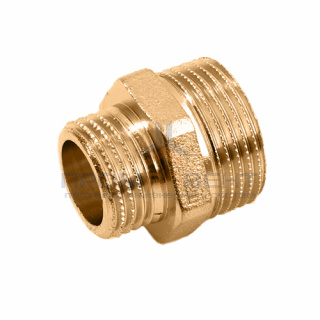 Ниппель латунный резьбовой переходной STOUT - 4" x 3"
