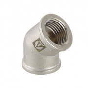 Отвод 45° с внутренней резьбой VALTEC VTr.091.N - 1/2" (латунь никелированная)