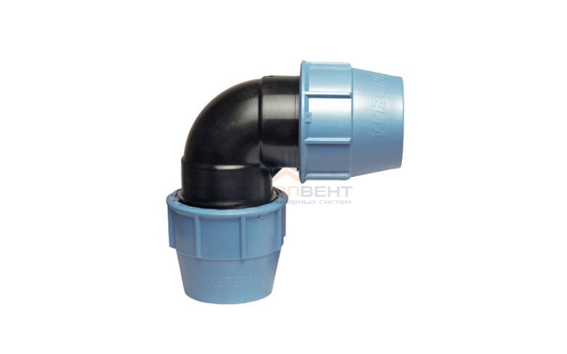 Отвод 90° UNIDELTA 1006 - 110 (винтовой, для труб ПНД)