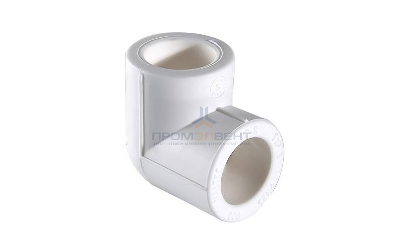 Отвод 90° VALTEC VTp.751 - 50 (для полипропиленовых труб под пайку, цвет белый)