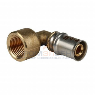 Переход на внутреннюю резьбу угловой STOUT - 16 x 1/2" (прессовой, для металлопластиковых труб)