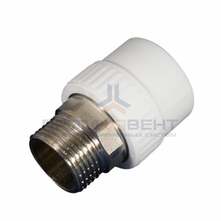 Переход на наружную резьбу под ключ KALDE - 40 x 1"1/4 (для полипропиленовых труб, цвет белый)