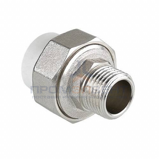 Переход на наружную резьбу разъемный VALTEC VTp.761 - 63 x 2" (для полипропиленовых труб, белый)