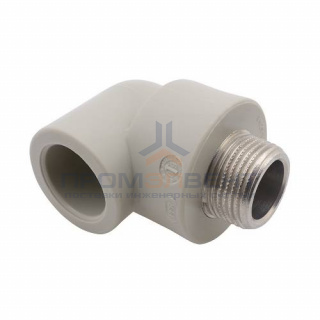 Переход на наружную резьбу угловой FV-Plast - 20 x 3/4" (для полипропиленовых труб, цвет серый)