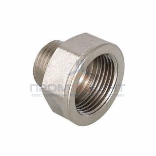 Переход с внутренней резьбы на наружную VALTEC VTr.592 - 1/2" х 3/8" (латунь никелированная)