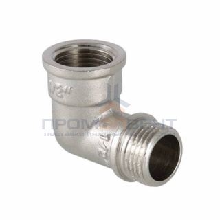 Переход с внутренней резьбы на наружную угловой VALTEC VTr.092 - 1/4" (латунь никелированная)