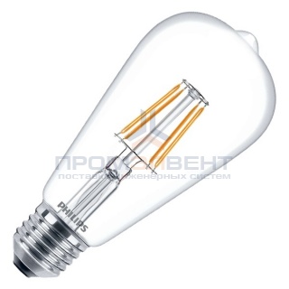 Лампа филаментная светодиодная Philips LED Filament ST64 4,3W (50W) 2700K 470lm E27 230V теплый свет