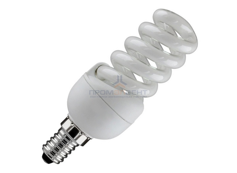 Лампа энергосберегающая ESL QL7 11W 6400K E14 спираль d32x97 холодная