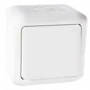 Выключатель IP44 Legrand Quteo белый
