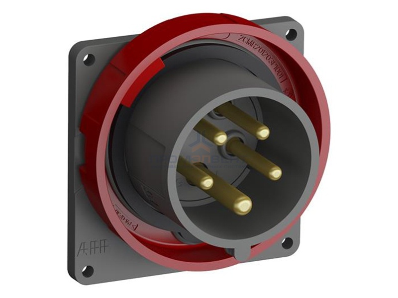 Вилка с прямым фланцем Easy&Safe ABB 416EBU6W 16A 3P+N+E IP67 6ч