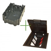 LUK/6 Люк в пол Экопласт на 6 механизмов (45х45мм) с суппортом и коробкой 70060+70160, пластик