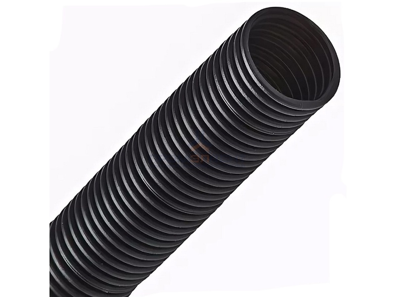 Труба ПНД гибкая гофр. д.20мм, лёгкая без протяжки, цвет чёрный [бухта 100м]