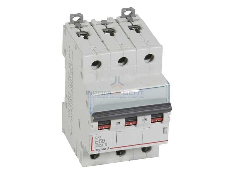 Автоматический выключатель Legrand DX3 3П B50A 6000/10kA (автомат)