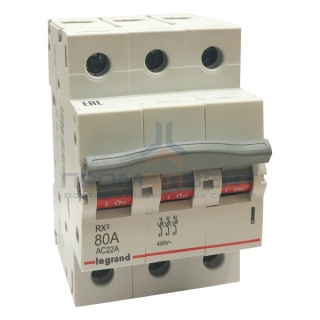 Рубильник модульный Legrand RX3 3П 80А выключатель-разъединитель