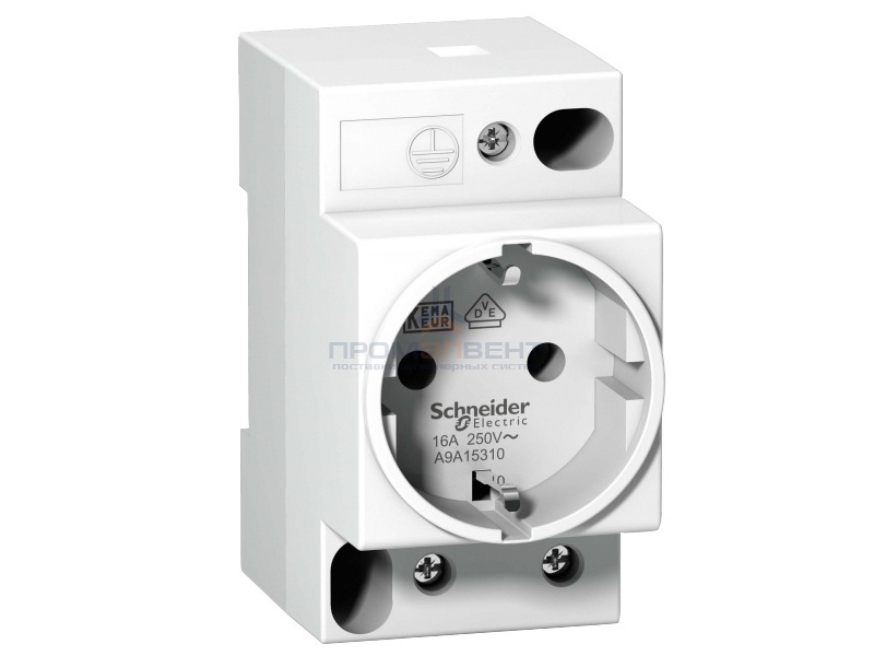 Розетка щитовая iPC Schneider Electric DIN 2П+T 16A 250В