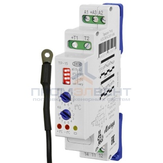 Реле контроля температуры ТР-15  ACDC24В/АС230В -55°С...+125 °С УХЛ4 с датчиком ТД-2